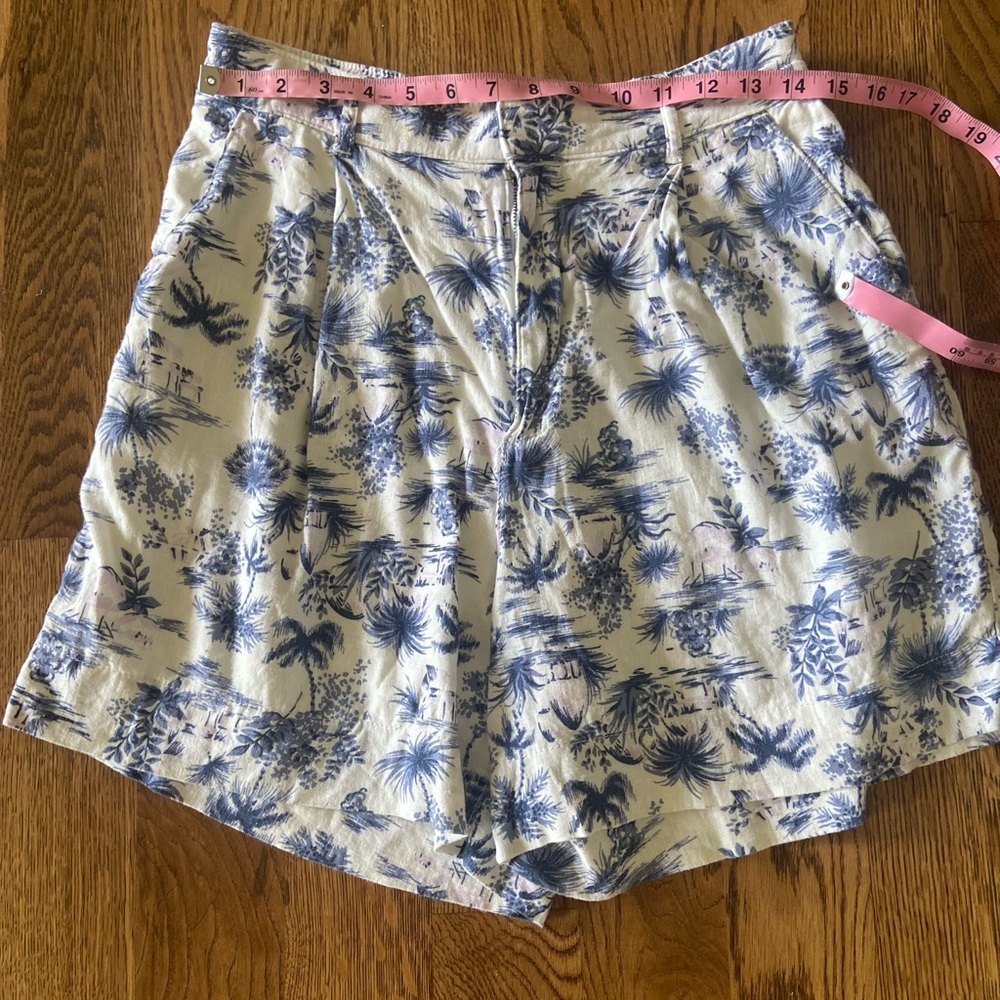 Abercrombie & Fitch Island Print Linen Shorts